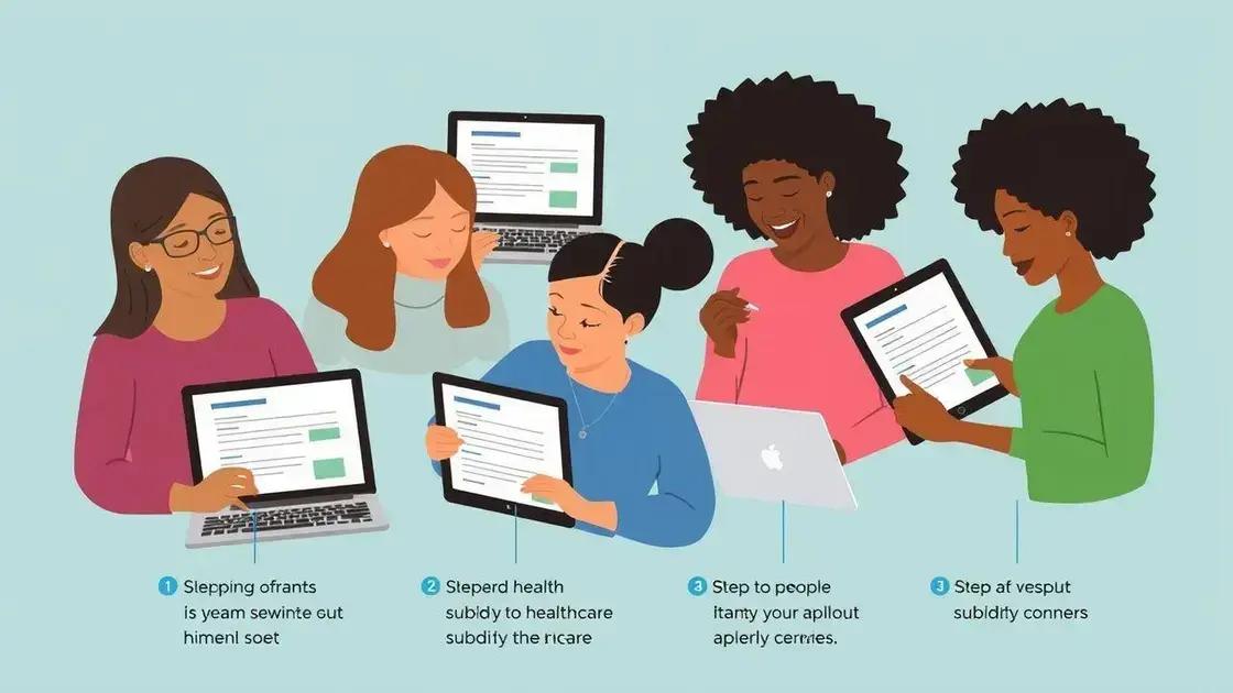 Step-by-step guide to applying for healthcare subsidies