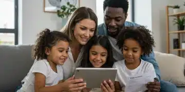 Child Tax Credit 2025: Claim Up to $3,600 Per Child Family reviewing Child Tax Credit 2025 information on a tablet