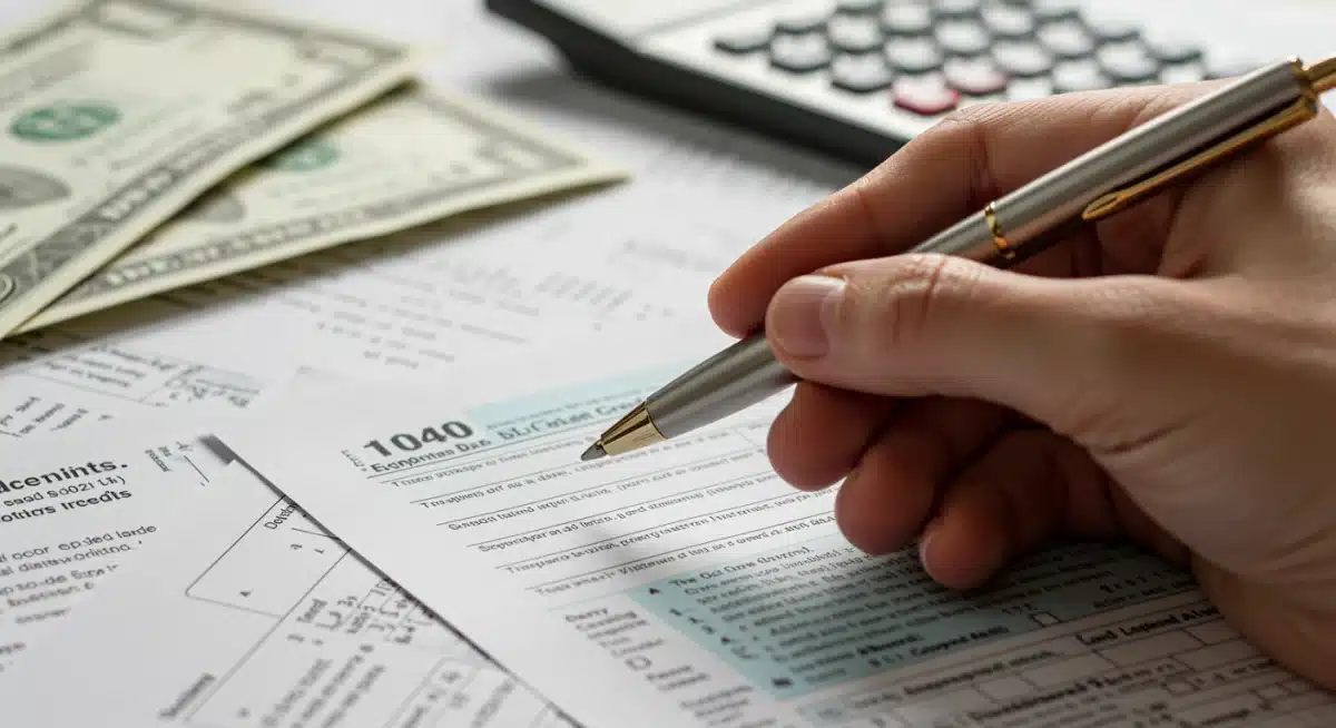 Filling out tax forms for Child Tax Credit benefits