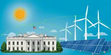 White House Confirms Major Policy Shift on Renewable Energy White House commitment to renewable energy, with solar panels and wind turbines