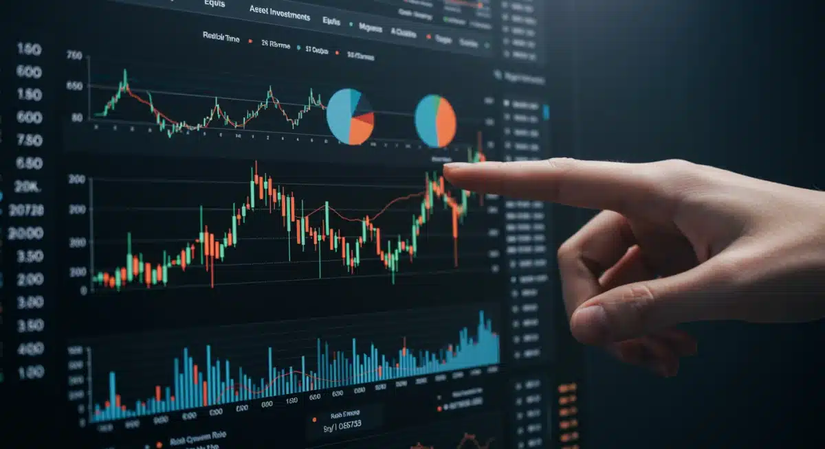 Financial dashboard showing diversified asset allocation and target growth