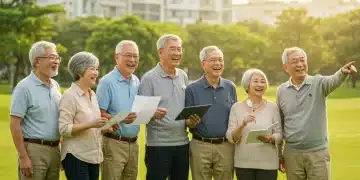 Happy retirees enjoying leisure, symbolizing successful retirement planning for a $75,000 annual income in 2026.