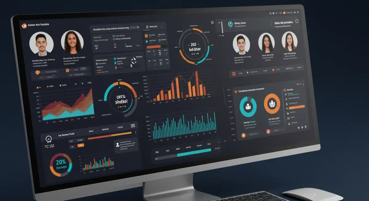 Data visualization showing personalized learning analytics and student progress metrics.