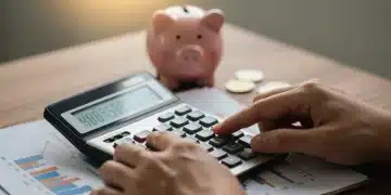 Hands calculating 2026 401(k) contributions with financial charts