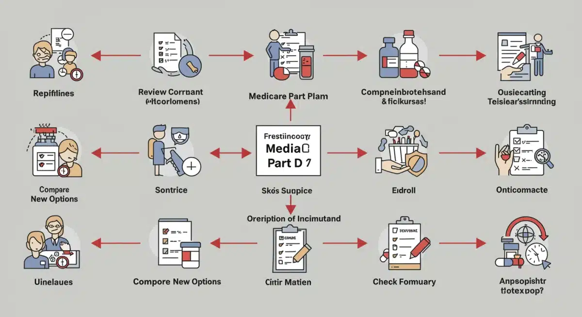 Simplified Medicare Part D enrollment process infographic