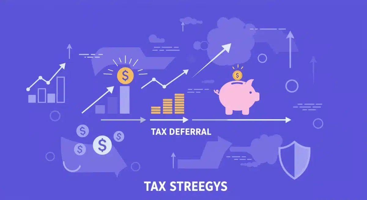 Diagram illustrating tax deferral strategies for investors