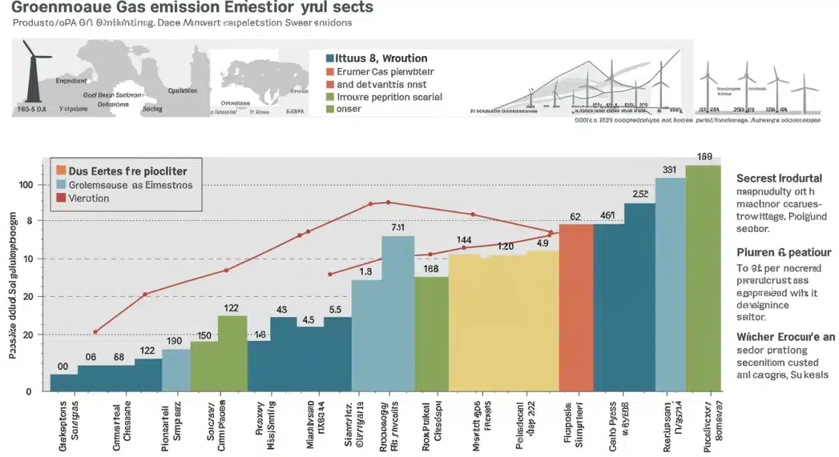 Infographic illustrating greenhouse gas emission reductions by sector under new EPA climate policies.