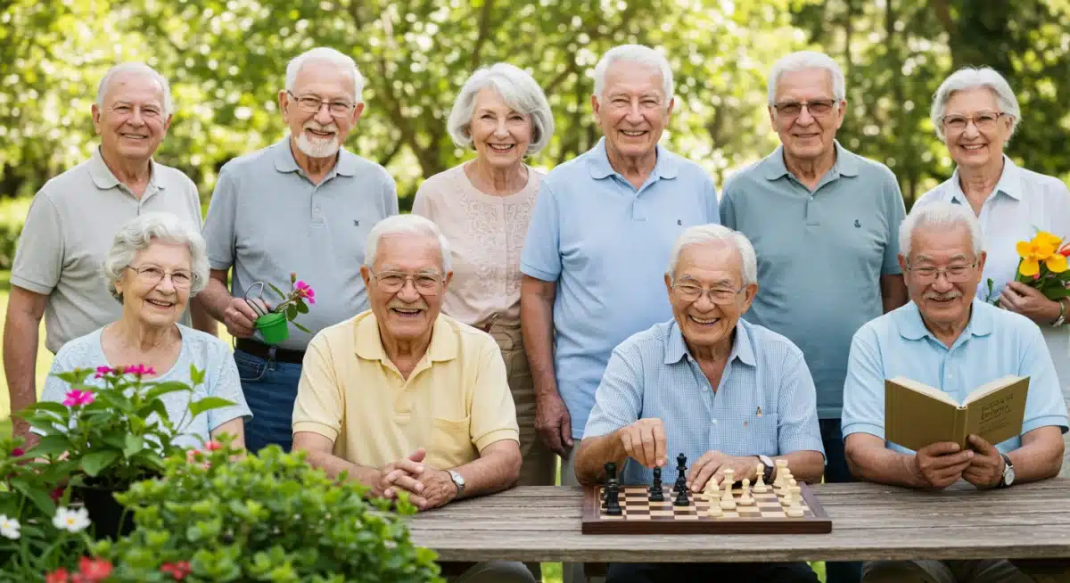 Happy retirees enjoying financially secure retirement with adjusted benefits