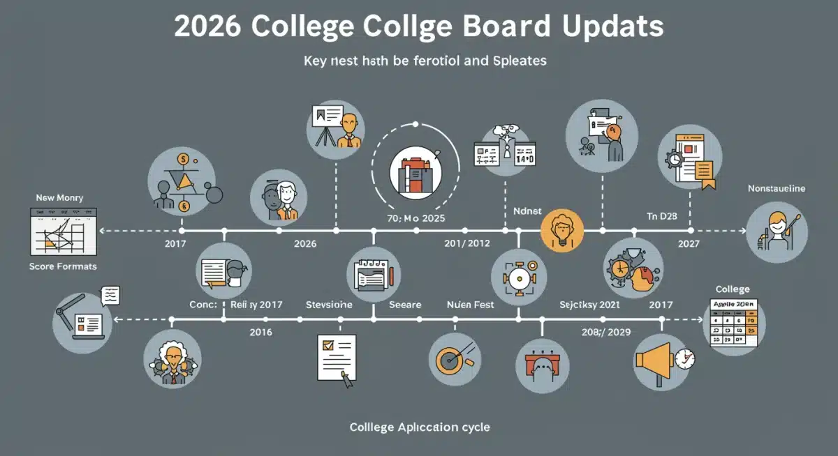 Timeline of 2026 College Board updates and important deadlines.