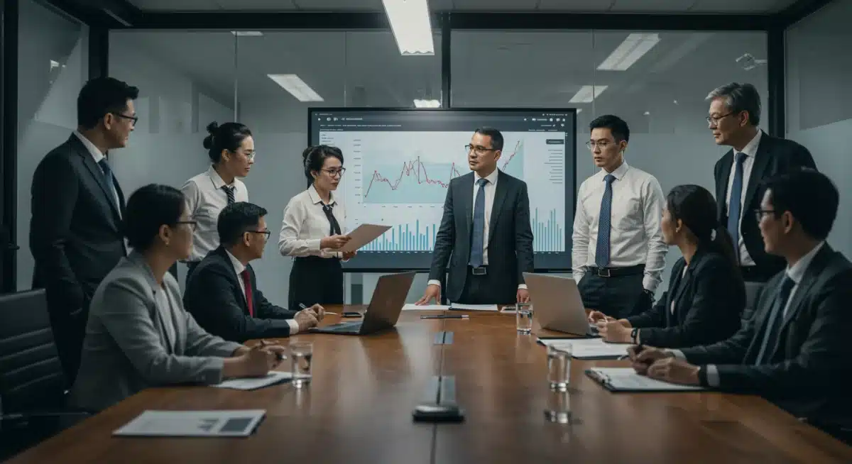 Economists discussing US GDP growth predictions for 2026 in a conference setting.