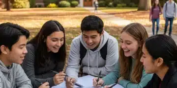 Students reviewing 2026 college admissions deadlines and financial aid information.