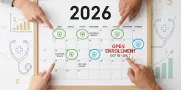 ACA 2026 Open Enrollment Calendar with highlighted dates