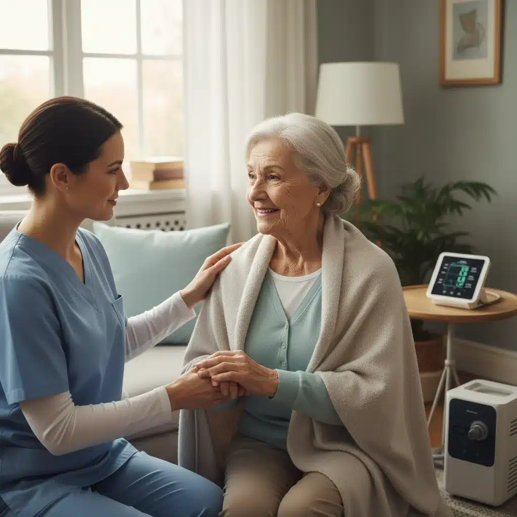 Nurse providing home care, emphasizing patient-centric healthcare