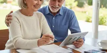 Senior couple happily reviewing Medicare Part B savings plans for 2026
