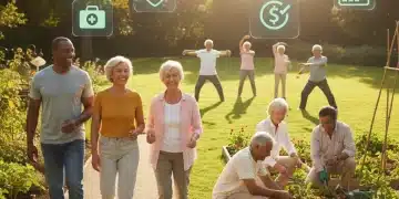 Happy seniors utilizing Medicare Advantage benefits for a healthy lifestyle